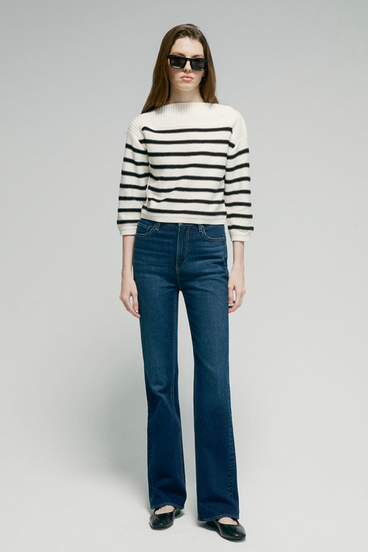 Barbara High Rise Bootcut Jeans HJ004 - JUSTLUXURY