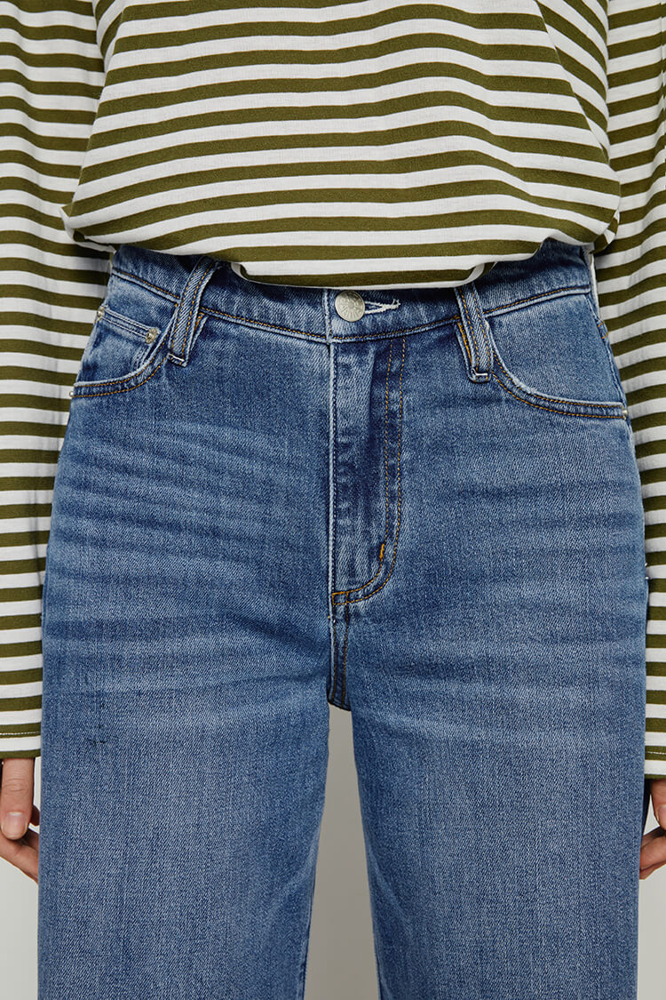Angeles High Rise Baggy Jeans HJ103 - JUSTLUXURY