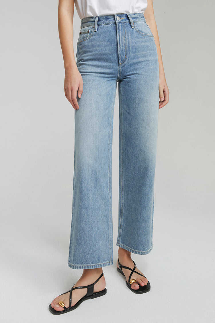 The Cityer Crop Wide Jeans HJ009 - JUSTLUXURY