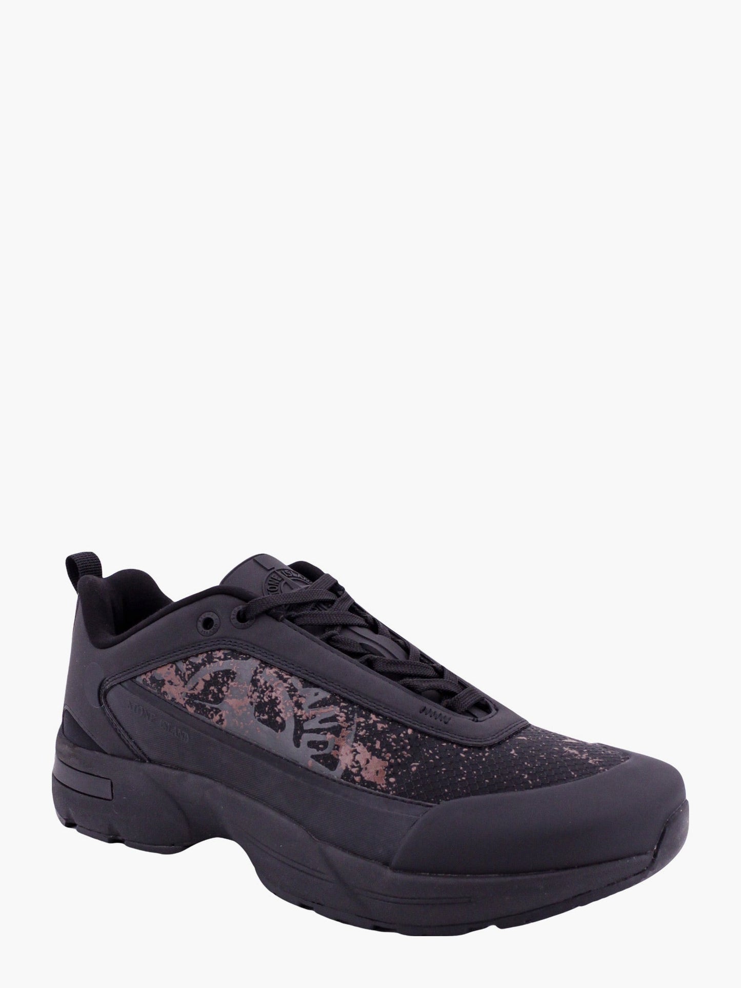 Stone Island Men Grime Man Black Sneakers - JUSTLUXURY