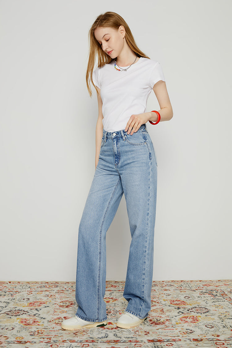 Coney Island Whitefish High Rise Wide Jeans HJ007 - JUSTLUXURY