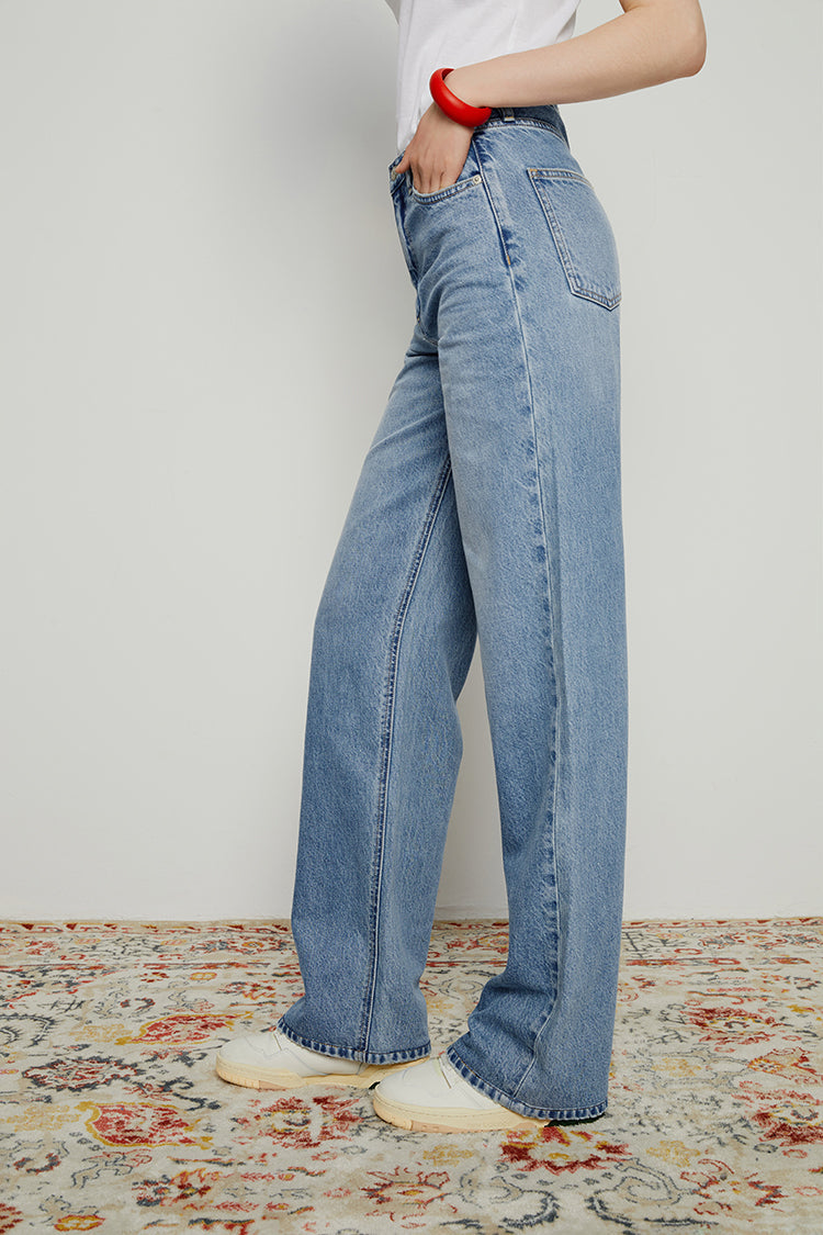 Coney Island Whitefish High Rise Wide Jeans HJ007 - JUSTLUXURY
