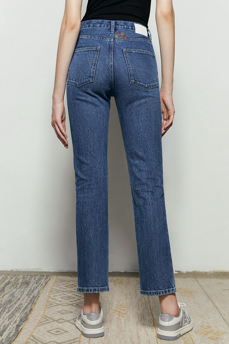 Activity Grrrl High Rise Kick Crop Jeans HJ017 - JUSTLUXURY