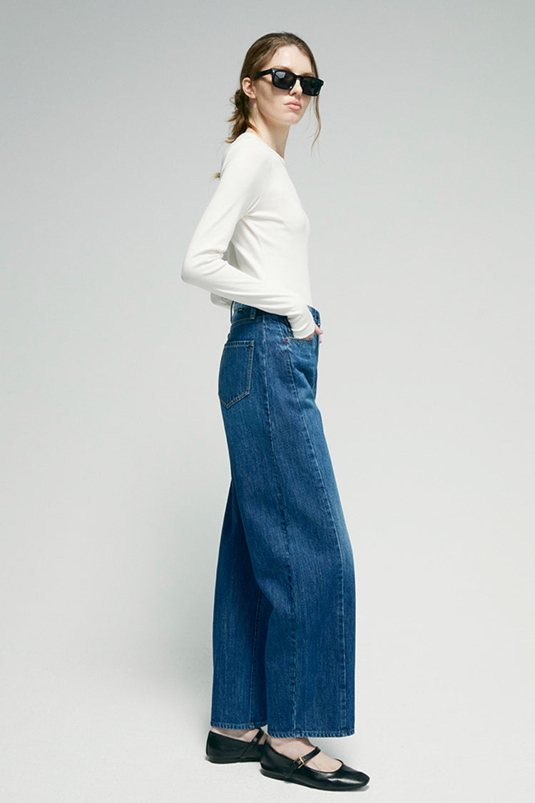 Crush Curve Ankle Jeans HJ052 - JUSTLUXURY