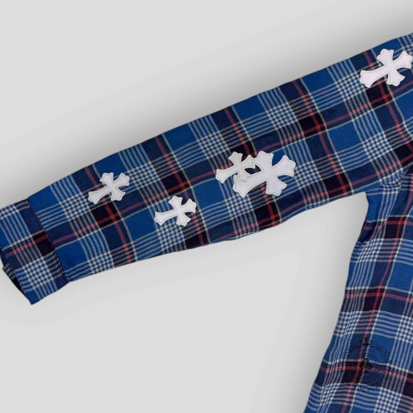 Chrome Hearts Cross Patch Flannel Shirt