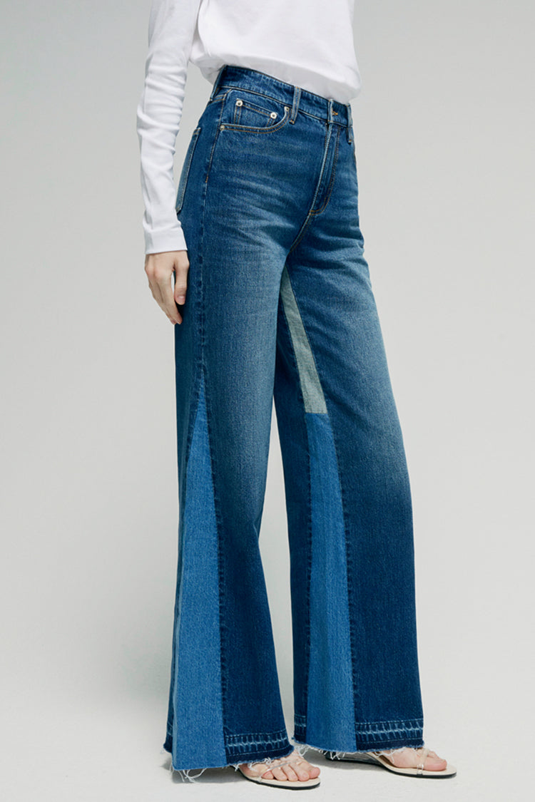 Shadow Split Wideleg Jeans HJ056 - JUSTLUXURY