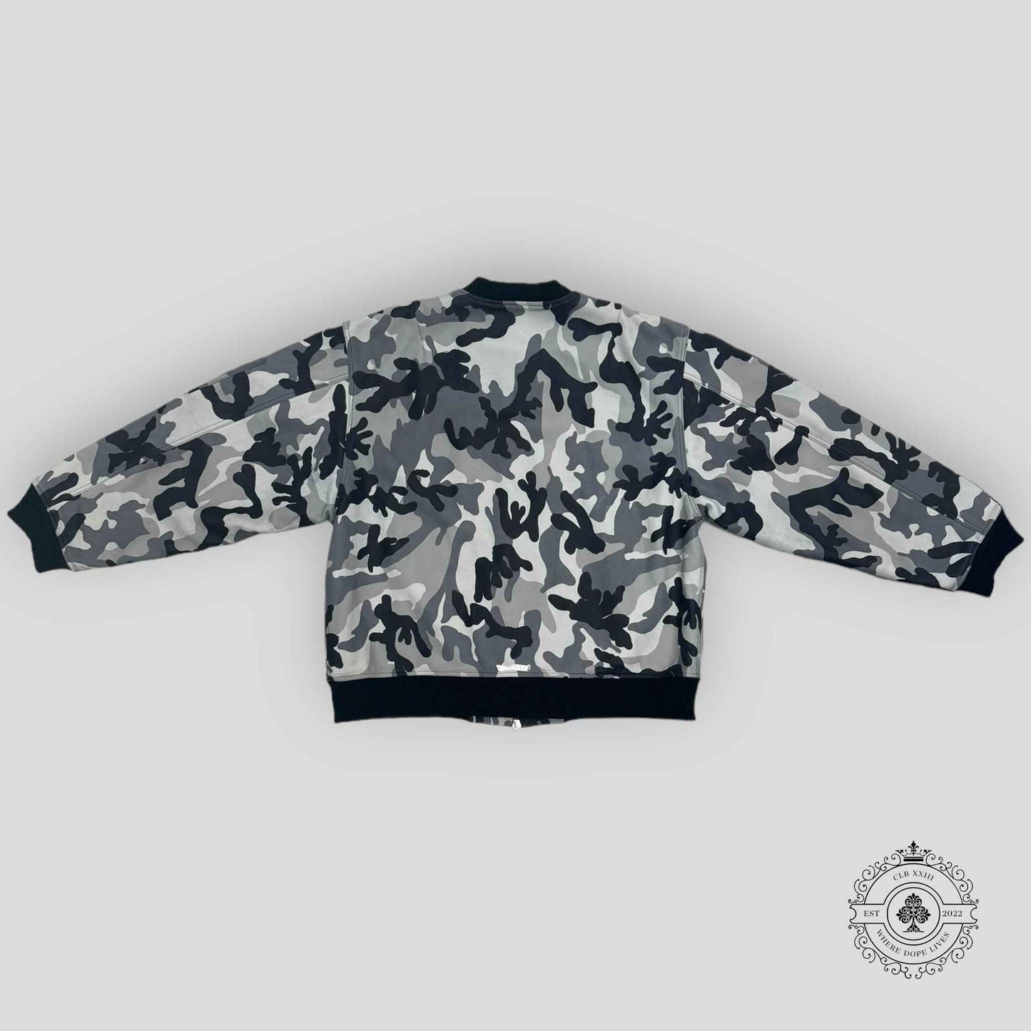Chrome Hearts Camouflage Baseball Leather Jacket