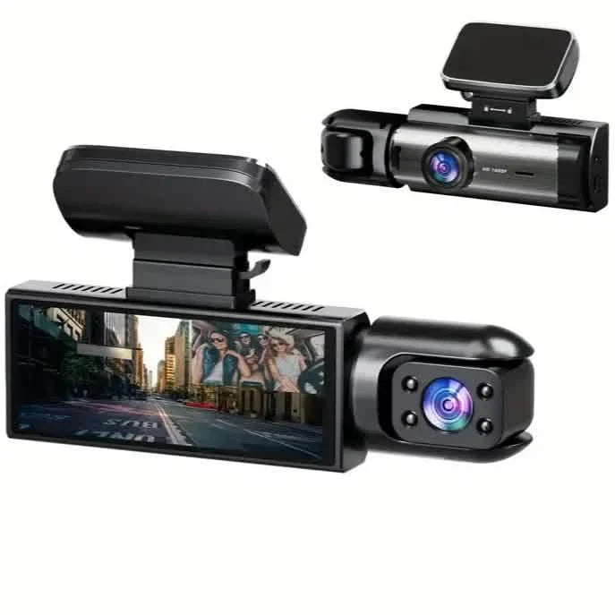 1080P High-Definition Dual Camera Dash Cam for Cars 3.16 Inch IPS Screen GPS and Lane Departure Warning