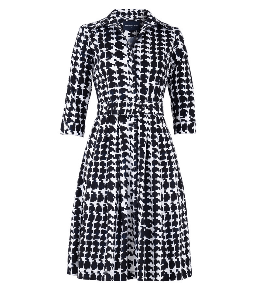 Audrey Dress #1 White Indigo Long Dress