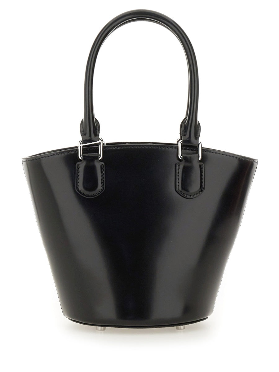 Self-Portrait Women Leather Tote Bag With Charm