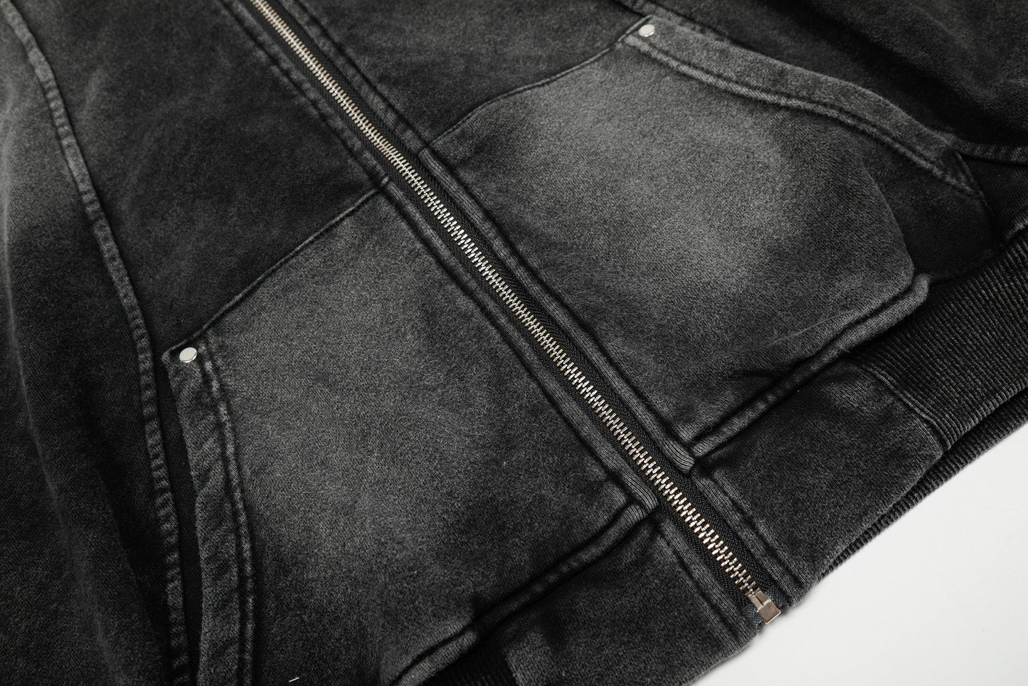 Washed | Oversized Zip Up Hoodie