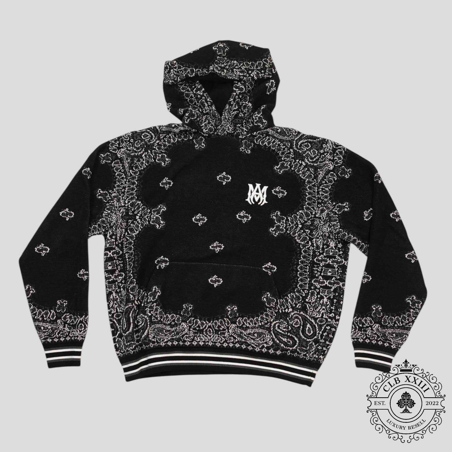 Amiri Bandana Basketball Hoodie in Black