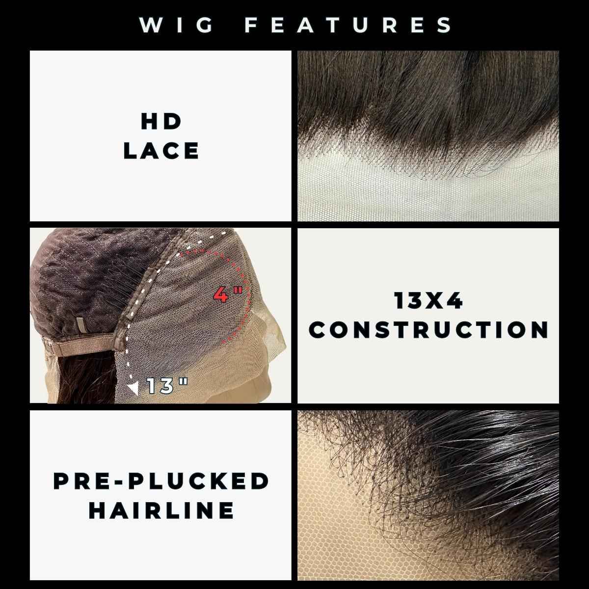 Straight 13x4 HD Lace Front Human Hair Wig