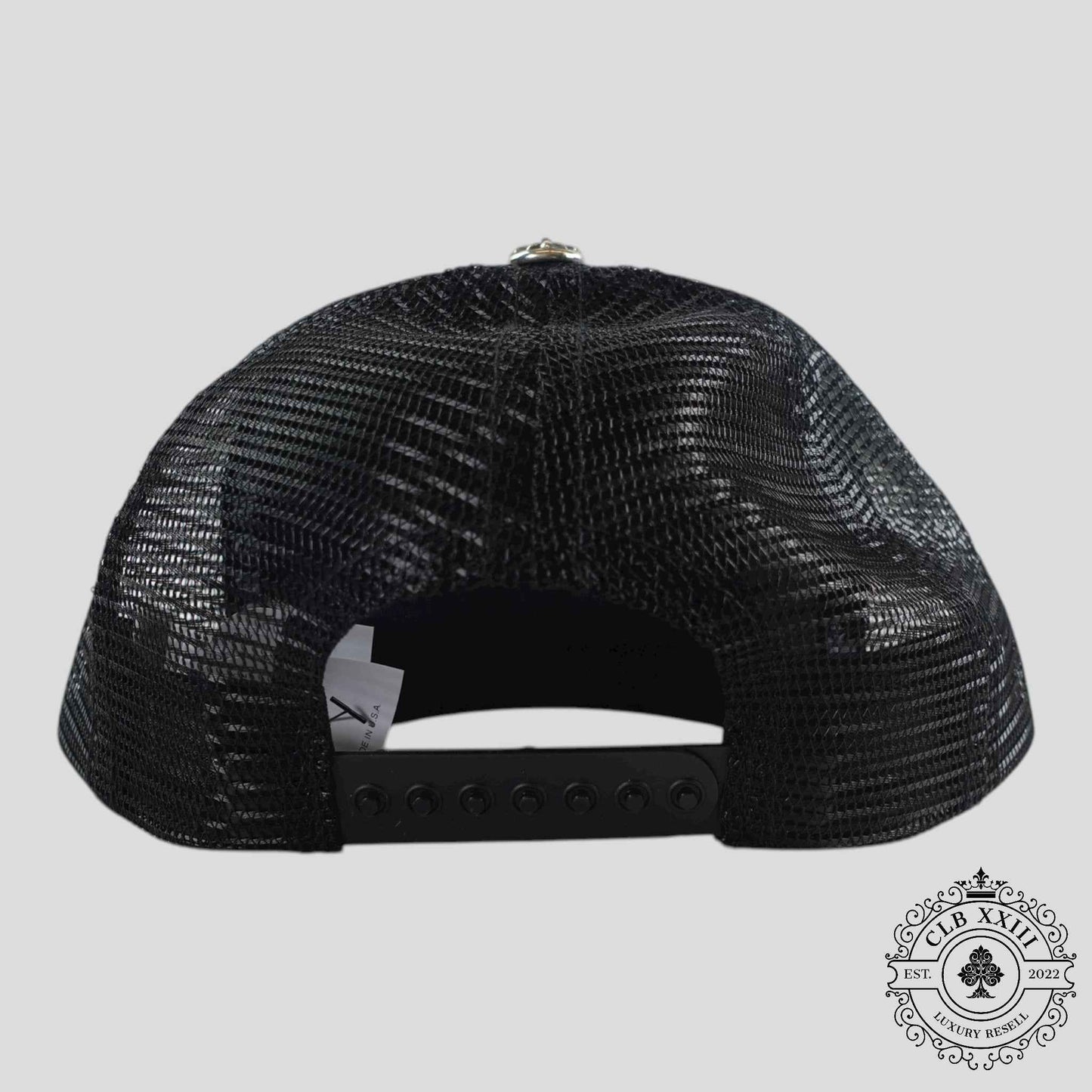 Chrome Hearts Hollywood CH Patch Trucker Hat in Black