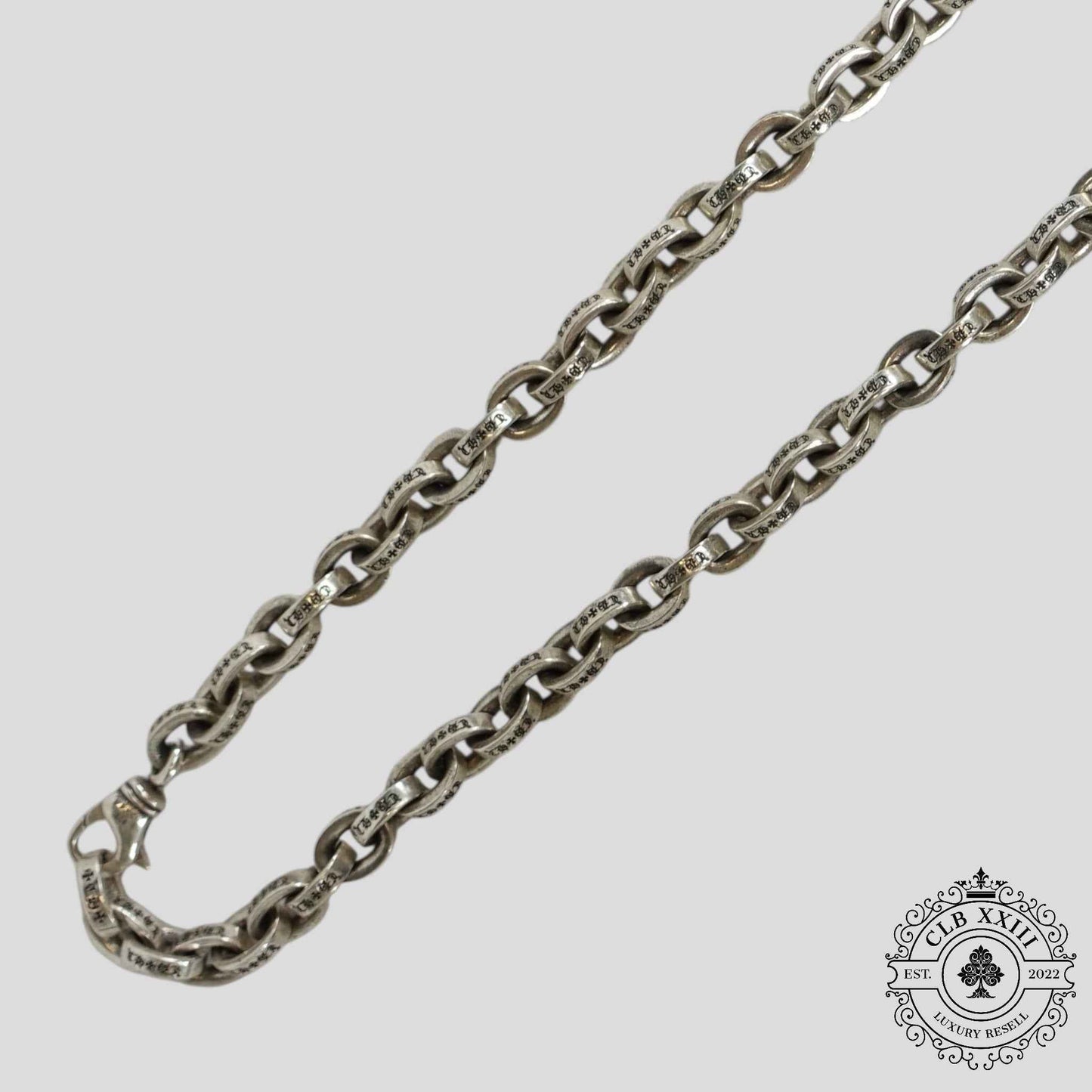 Chrome Hearts XXL Paper Chain Necklace in Silver