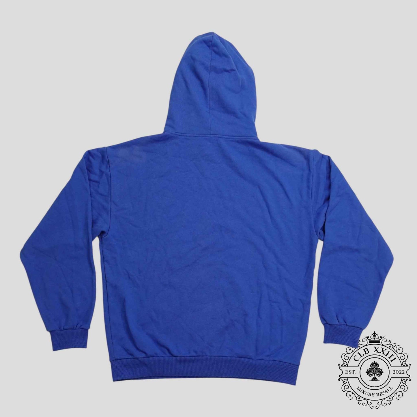 Celine Hood Logo Hoodie in Blue