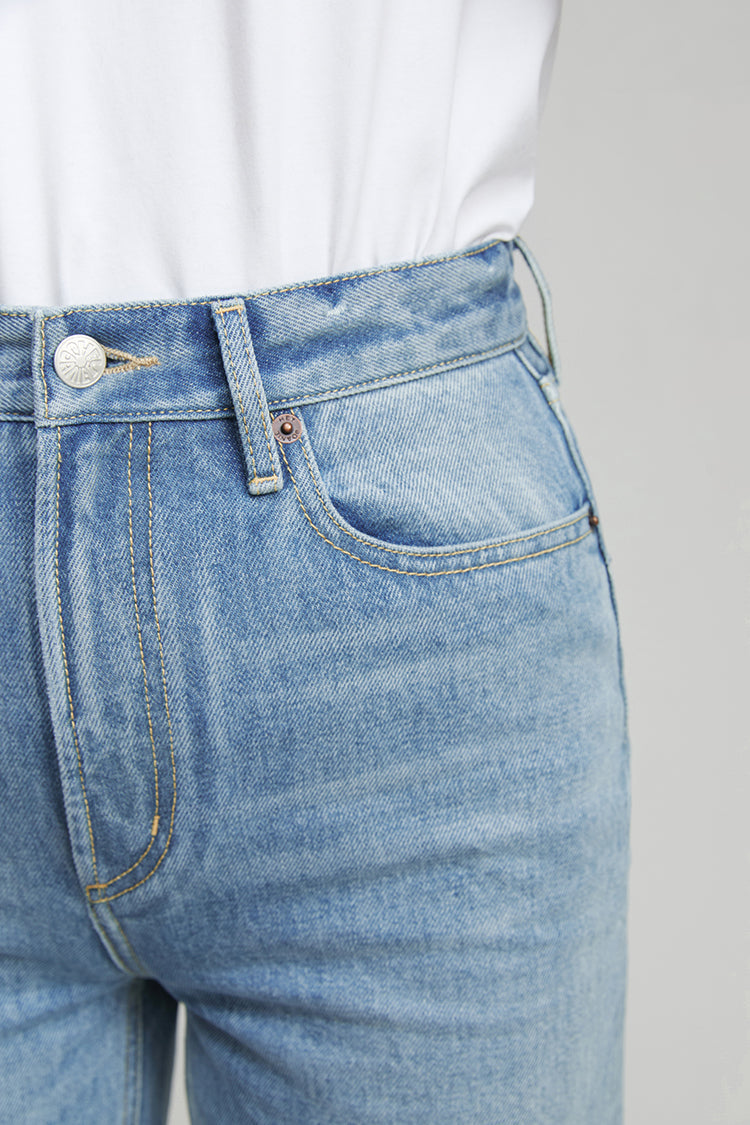 The Cityer Crop Wide Jeans HJ009 - JUSTLUXURY