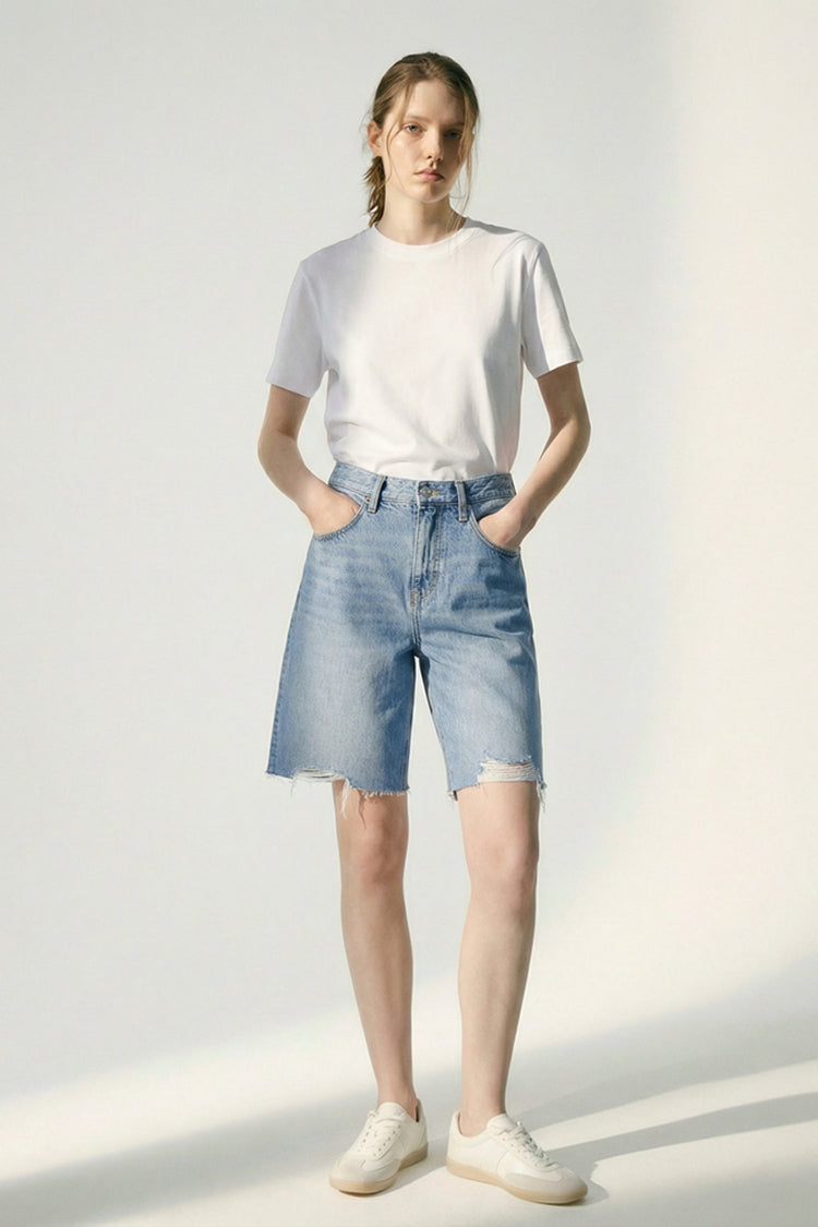 Coastal Breeze 90's Bermuda Shorts HJ807 - JUSTLUXURY