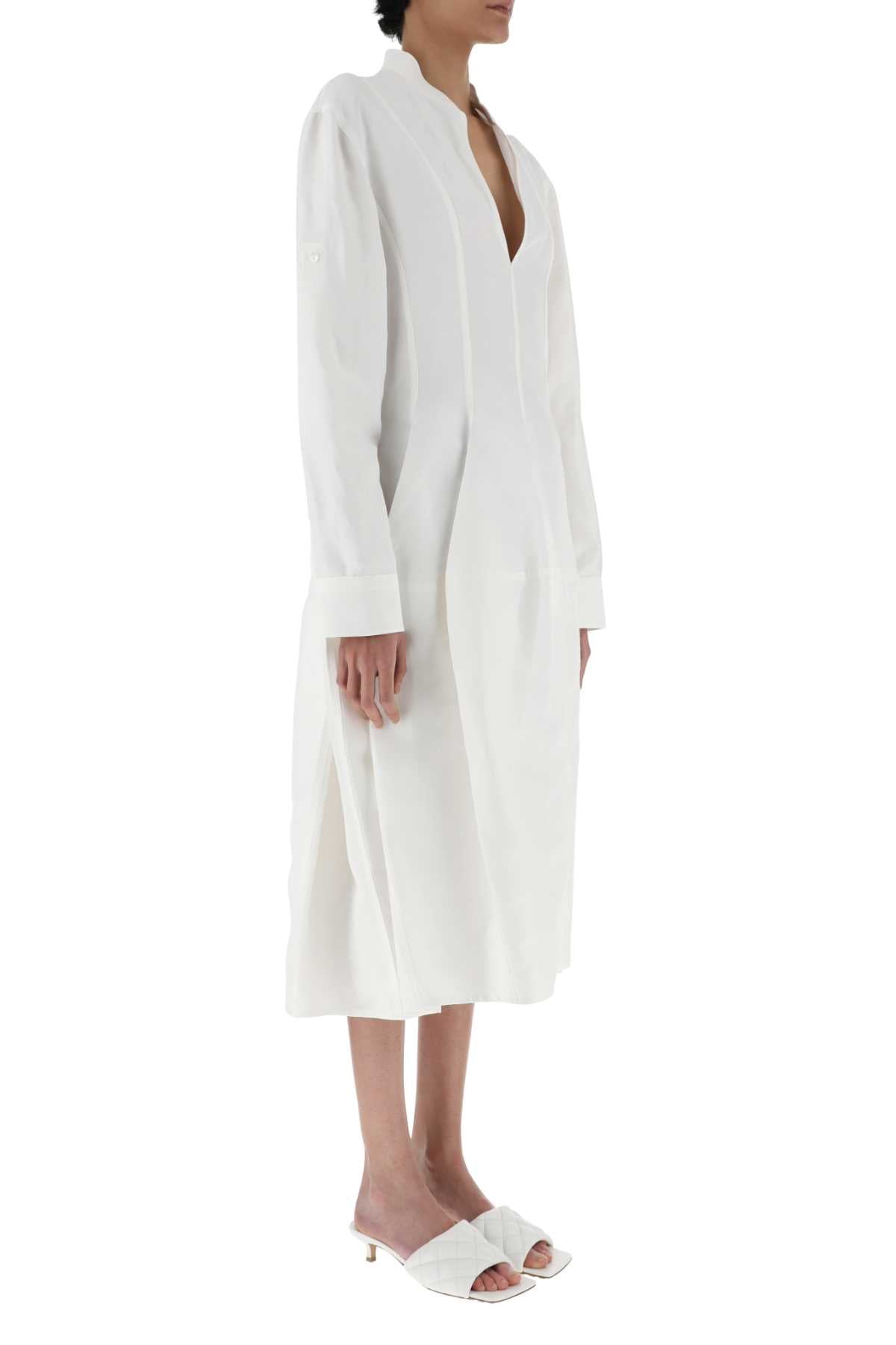Bottega Veneta Women White Viscose Blend Dress - JUSTLUXURY