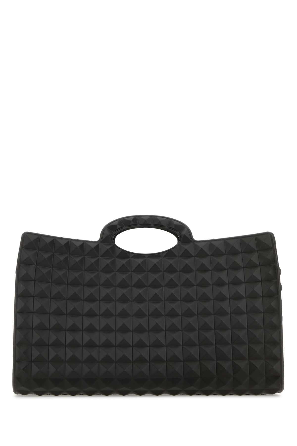 Valentino Garavani Men Black Rubber Le Troisiã¨Me Shopping Bag