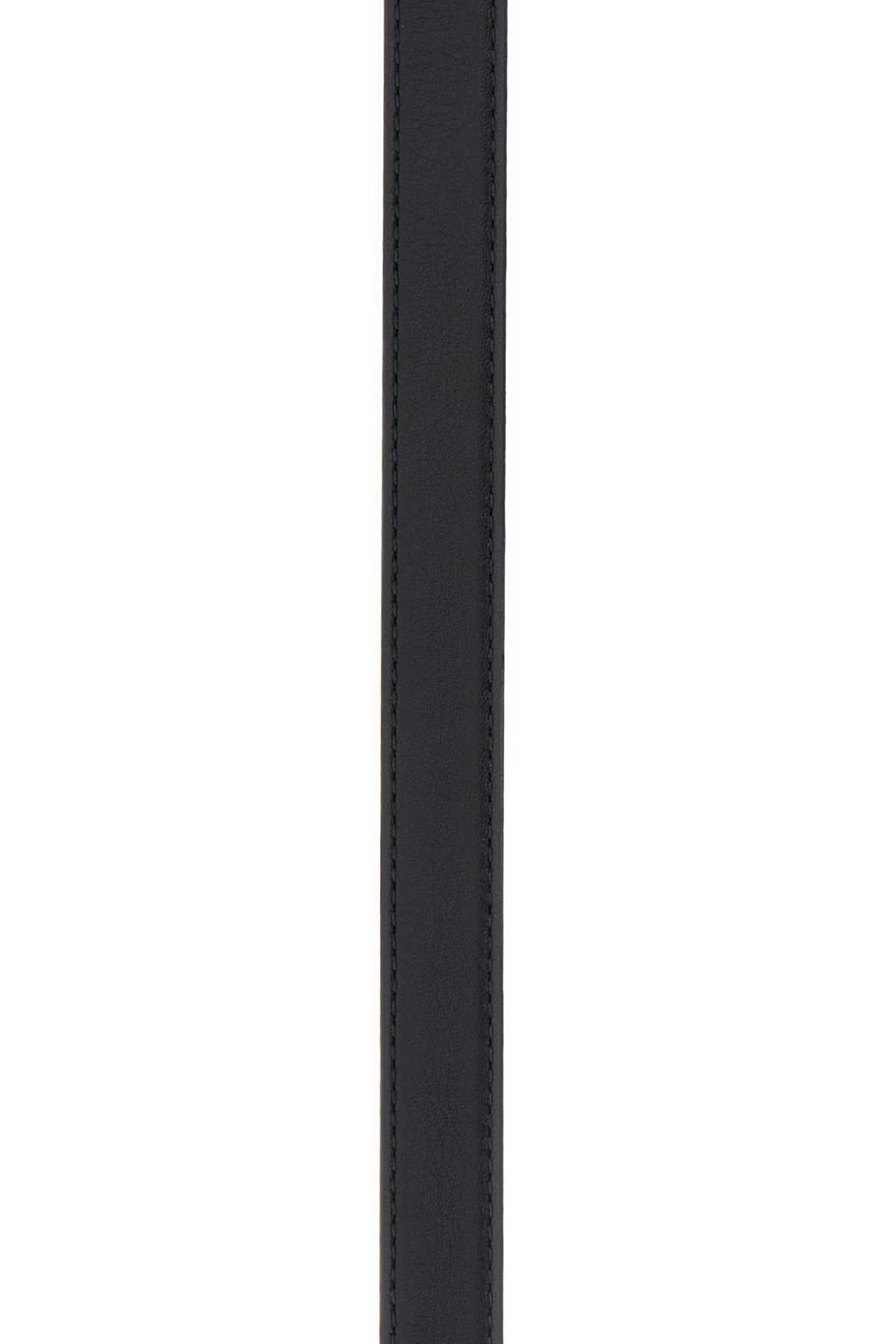 Alexander Mcqueen Men Black Leather Belt - JUSTLUXURY