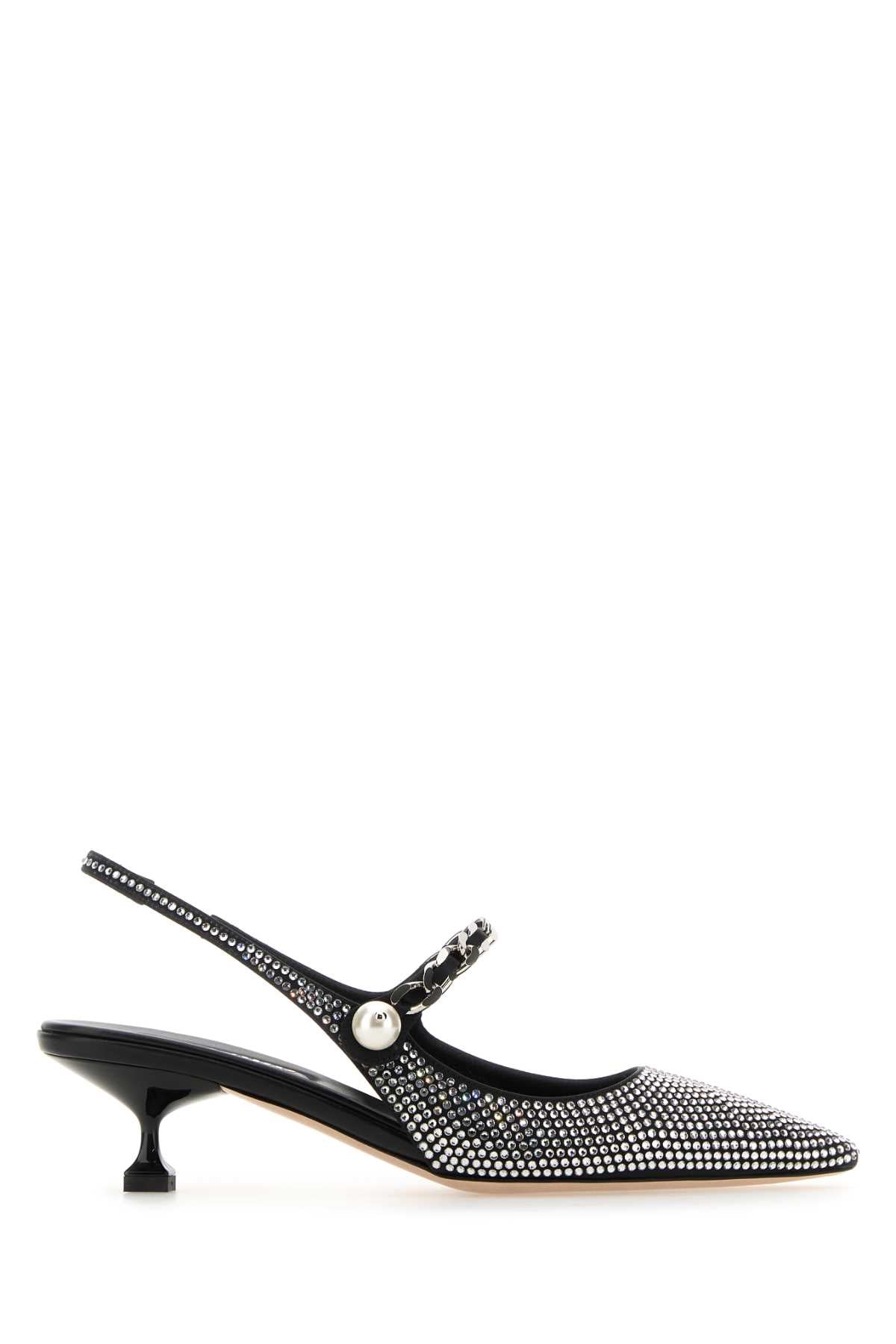 Miu Miu Women Embellished Satin Pumps