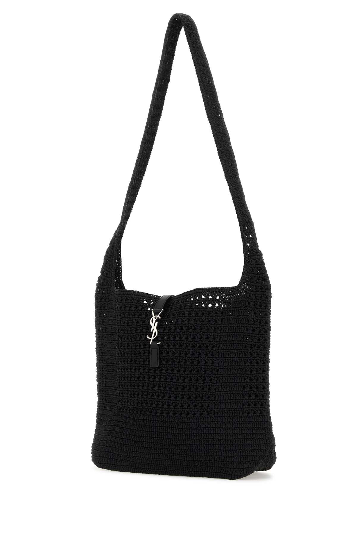 Saint Laurent Men Black Raffia Medium Le 5 Ã 7 Shoulder Bag