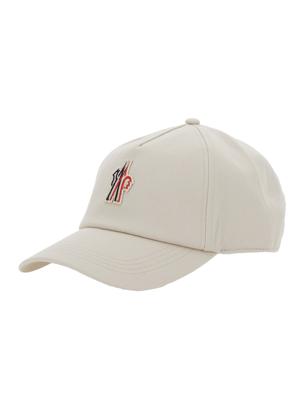 Moncler Grenoble Men Grey Baseball Cap With Logo Embroidery In Cotton Man