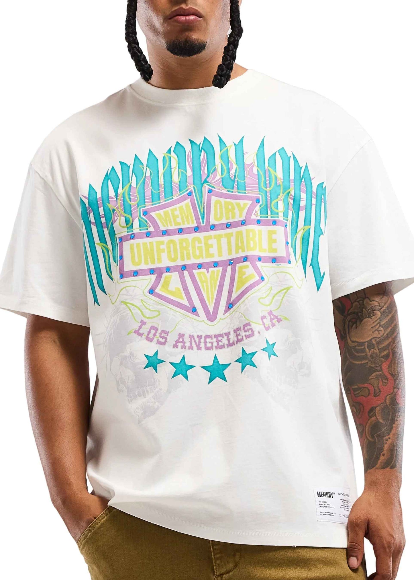 Memory Lane Unforgettable Shield Tee - Antique White