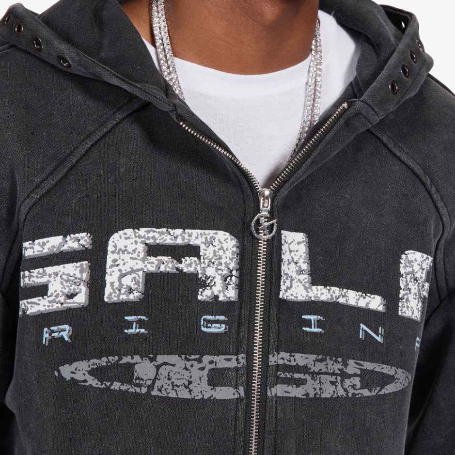 Gala Original Harpy Grommet Hoodie - Washed Black