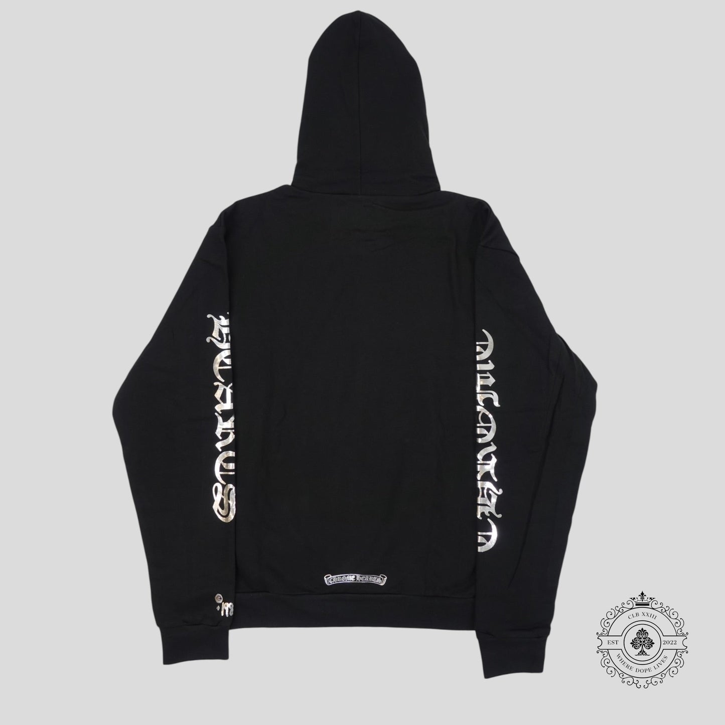Chrome Hearts 1988 Vertical Logo Hoodie in Black/Silver