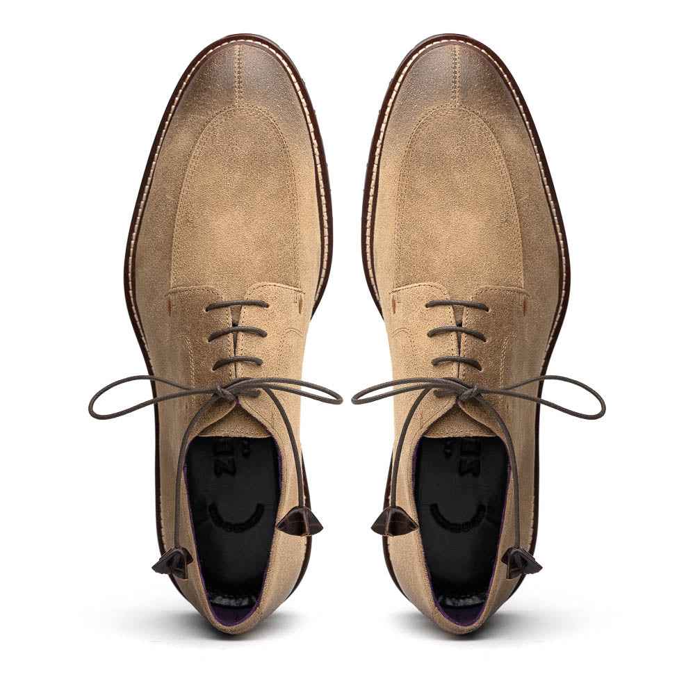 26-224-OAK CAMPO Sueded Goatskin Lace Up with Wax Finish, Oak