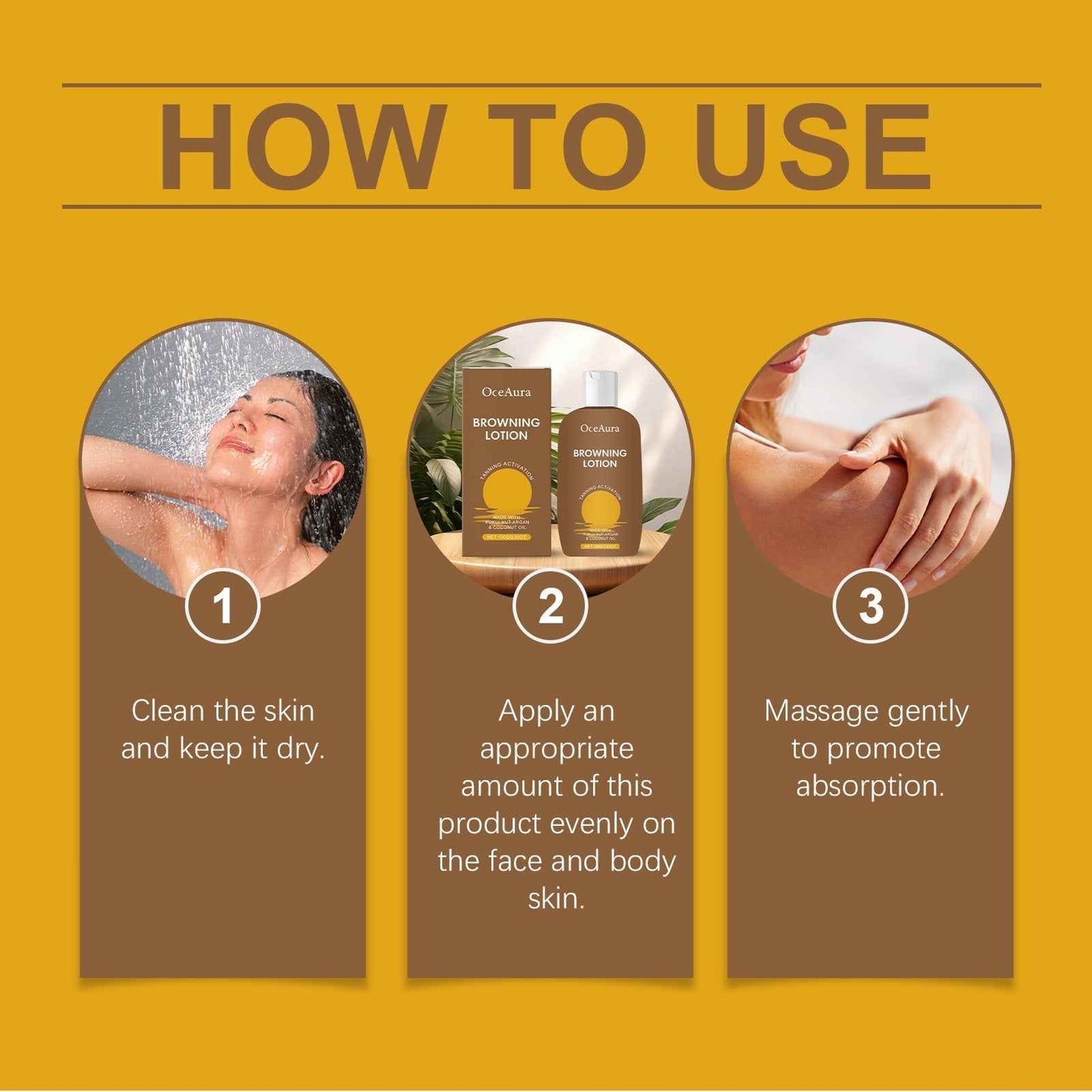 OceAura Skin Tanning Lotion Summer Skin Tanning Treatment Hydrating And Glossy Herbal Essence