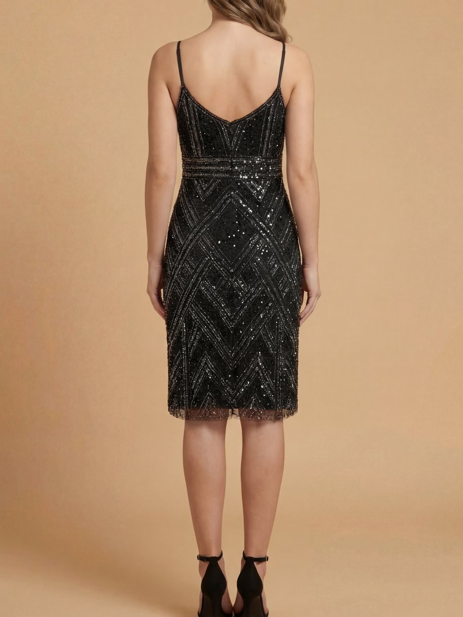 Lara 28860 - Beaded Flounce Dress - JUSTLUXURY