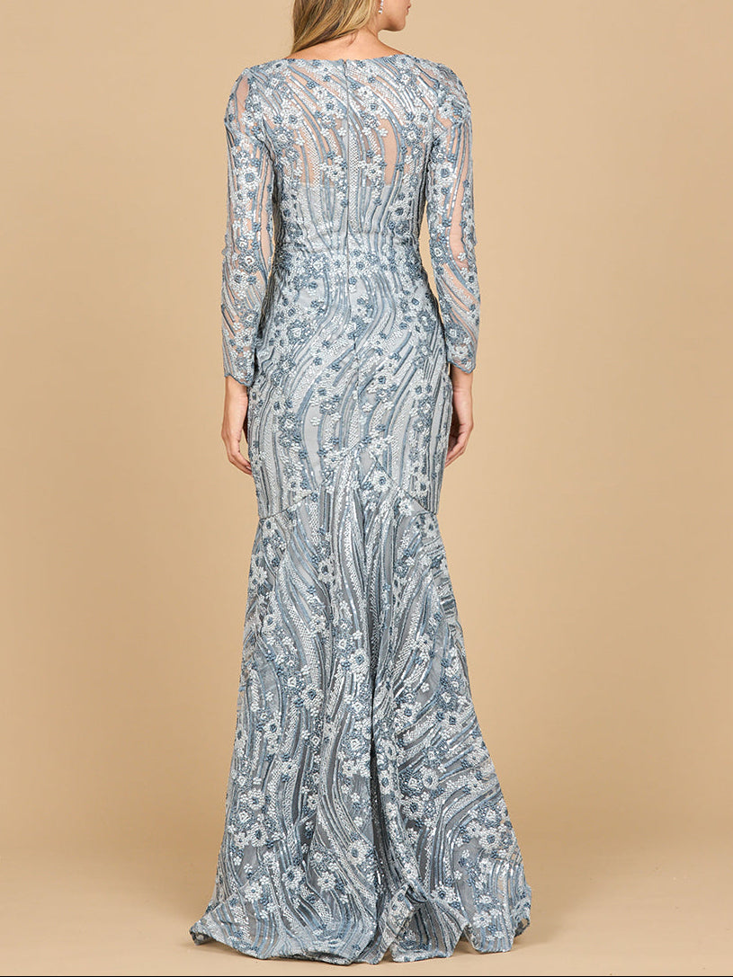 Mermaid, Long Sleeve Gown | 28885 - JUSTLUXURY