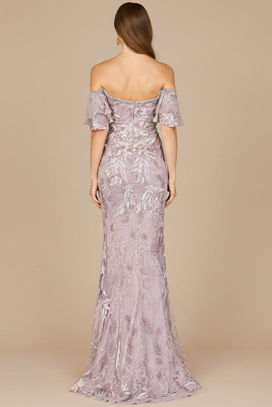 Off Shoulder Mermaid Lace Gown - JUSTLUXURY