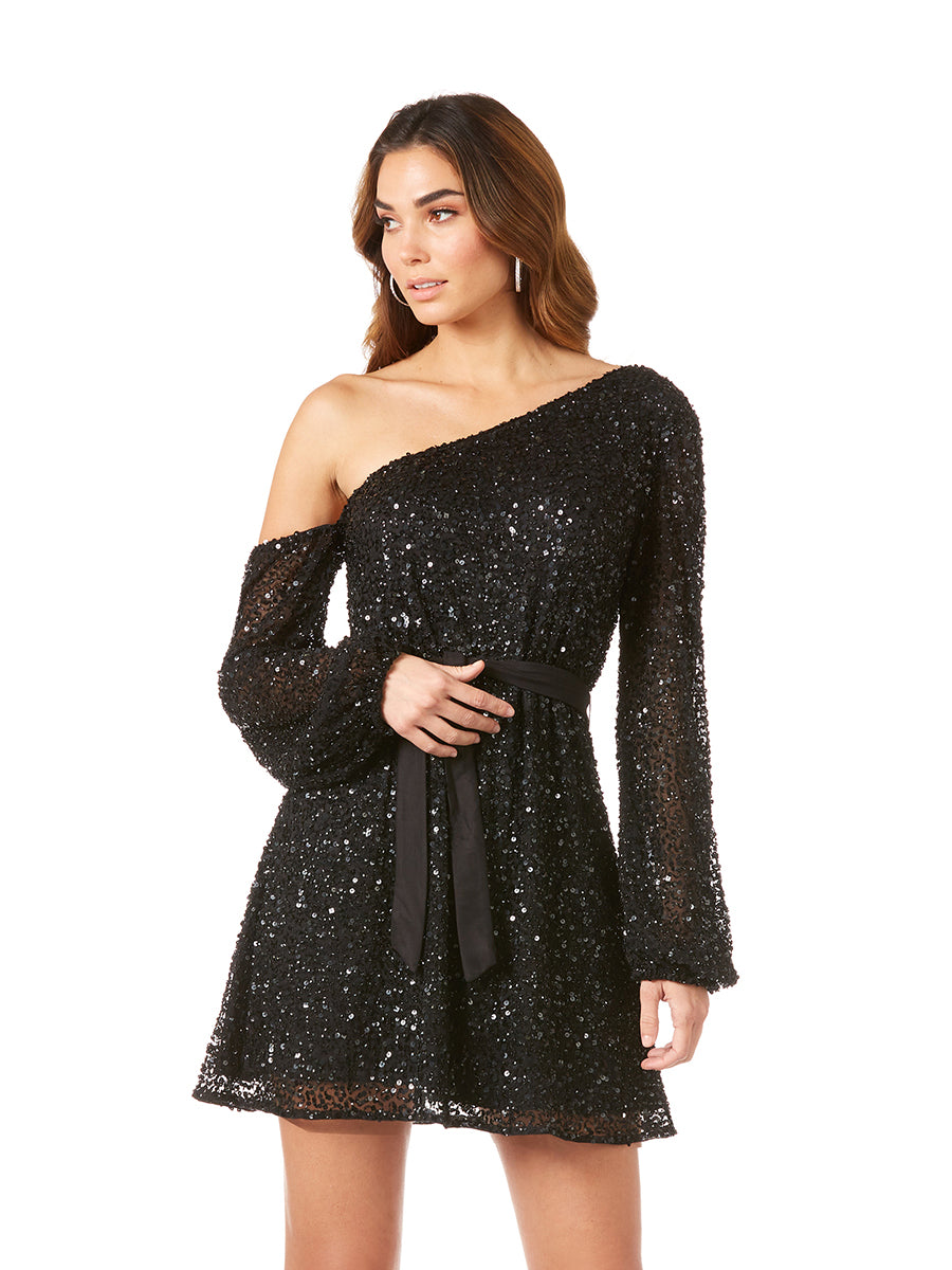 One Shoulder Cocktail Dress OUTLET - JUSTLUXURY