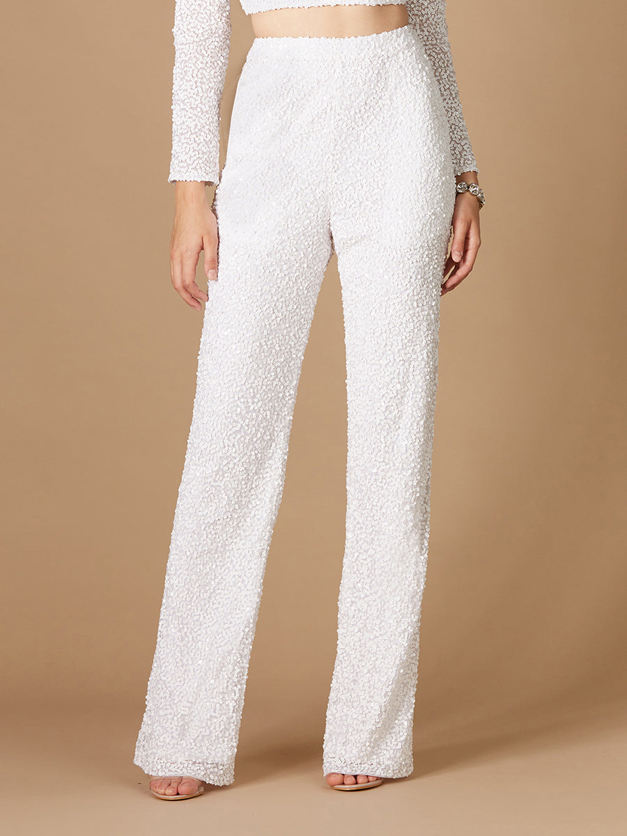 Beaded Pants with Pockets - JUSTLUXURY