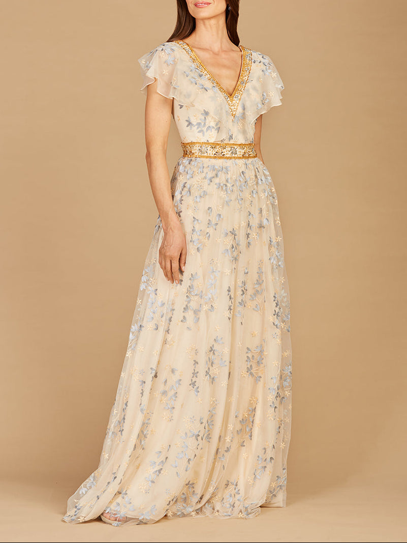 Lara 29966 - Lace, V-Neck Dress - JUSTLUXURY