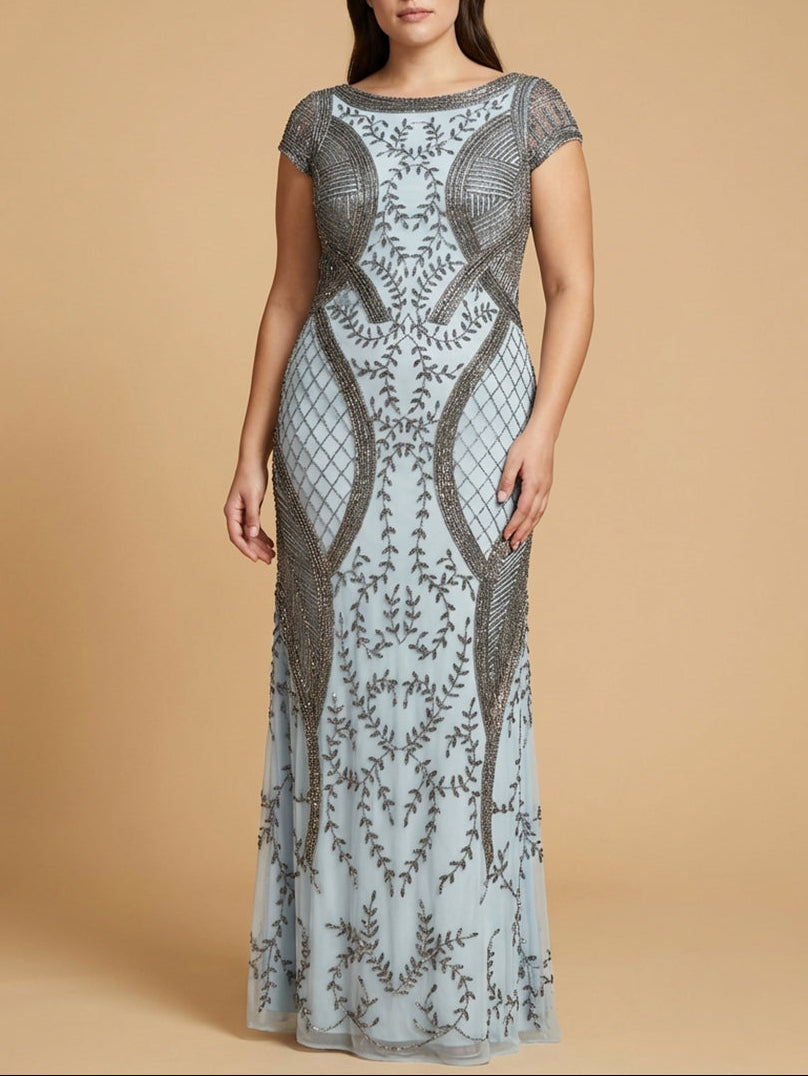 Lara 33609 - Cap Sleeve Modestly Covered Dress - JUSTLUXURY