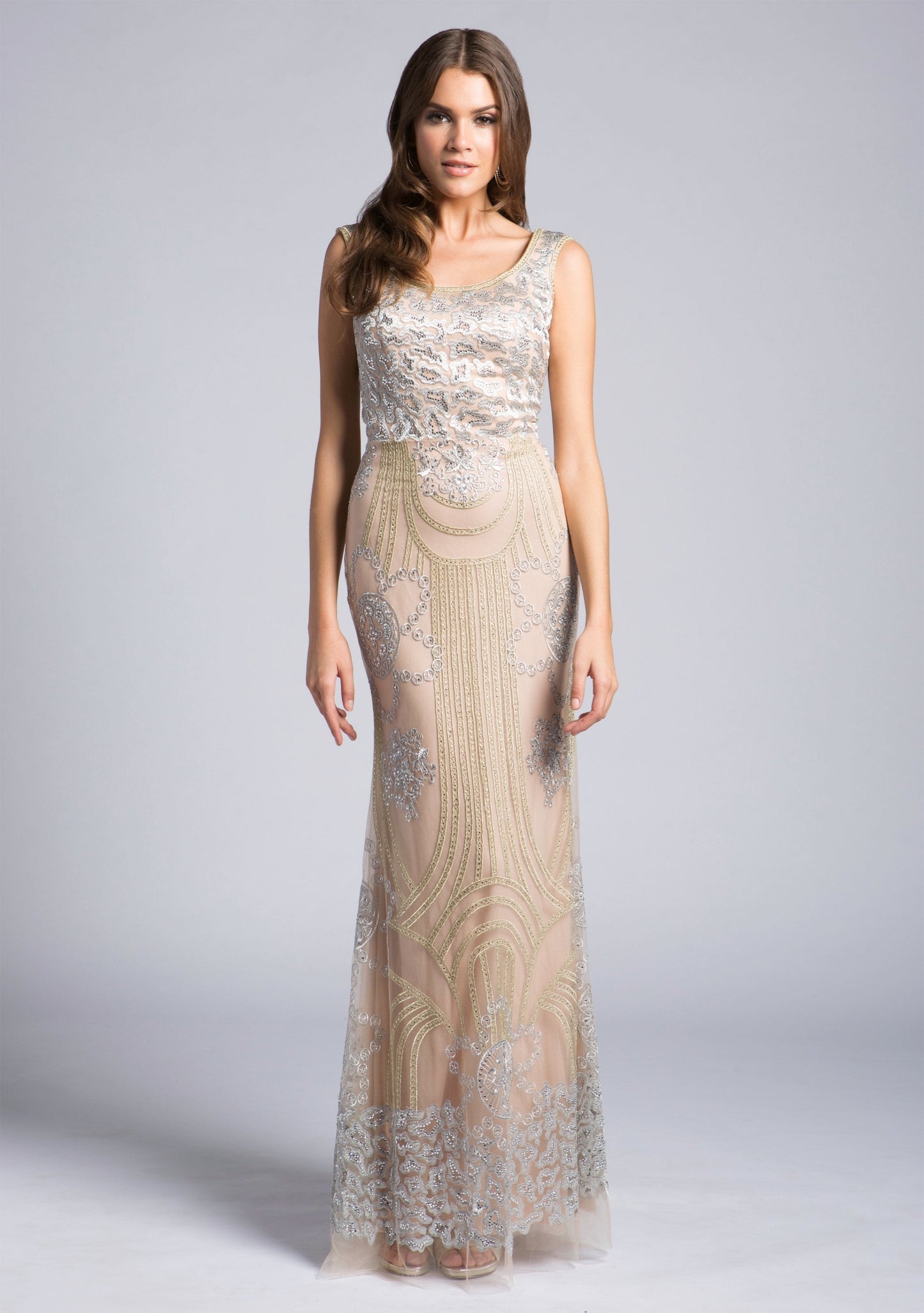 Lara 33622 - Lace Beaded Gown OUTLET - JUSTLUXURY
