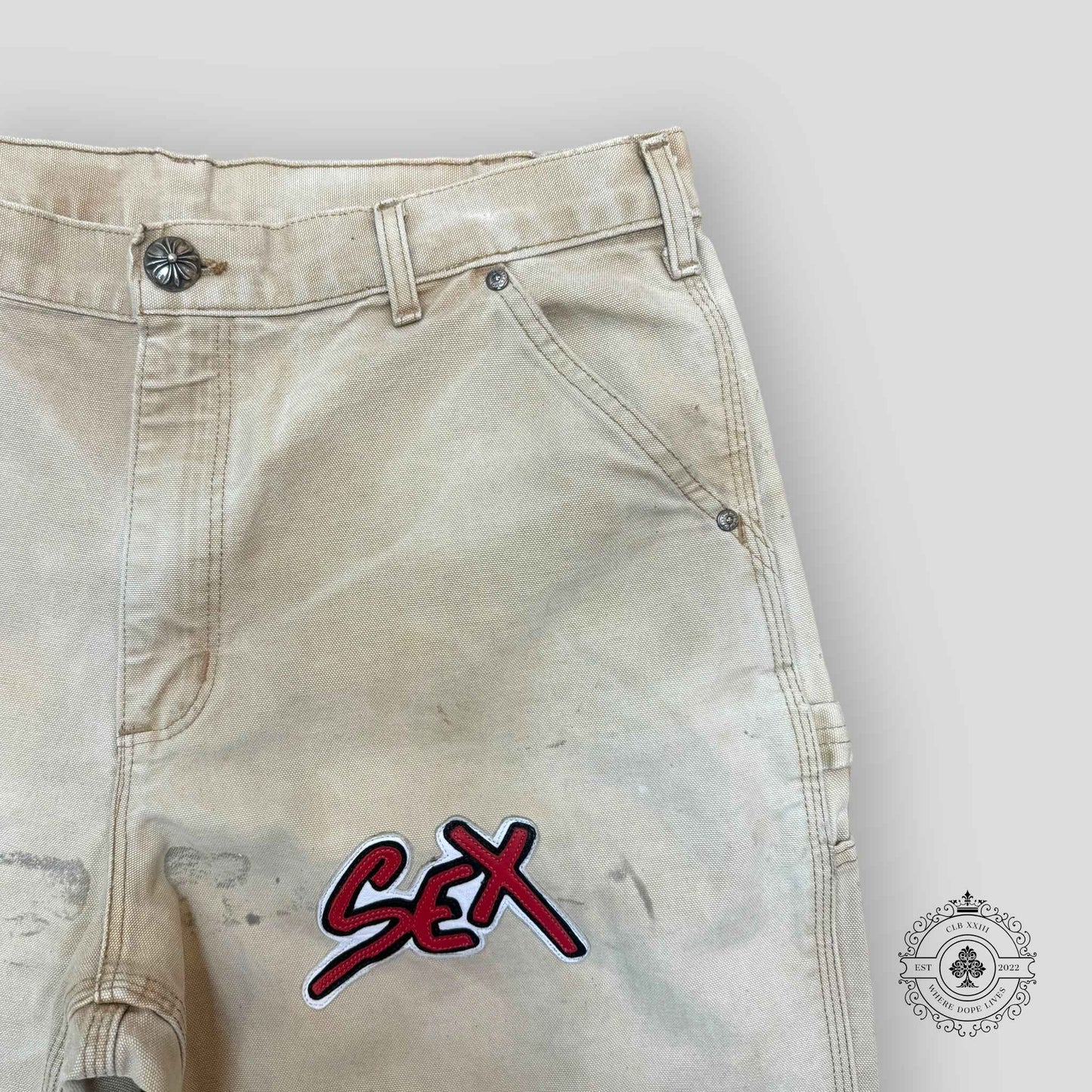 Chrome Hearts Sex Records Patch Carpenter Pants