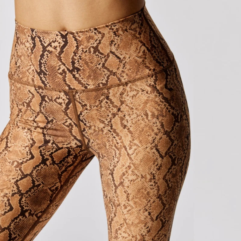 Snake Printing Leggings for Women, High Rise, Full Length, Sports Running Pants, Stretchy Compression Gym Leggings, US Size