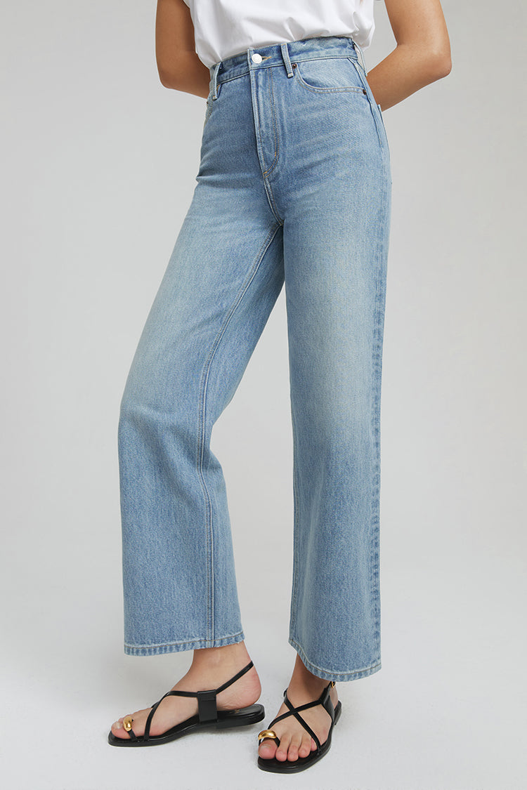 The Cityer Crop Wide Jeans HJ009 - JUSTLUXURY