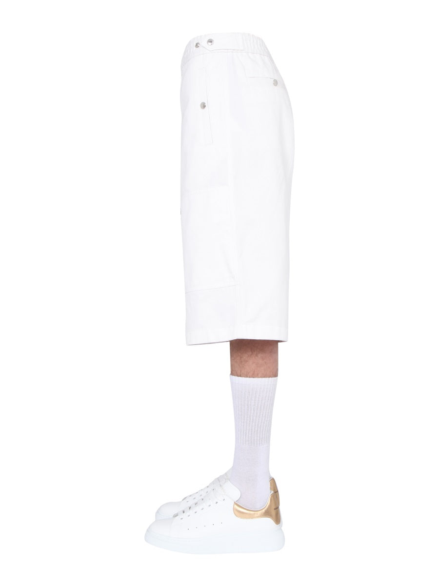 Alexander Mcqueen Men Japanese Gabardine Shorts