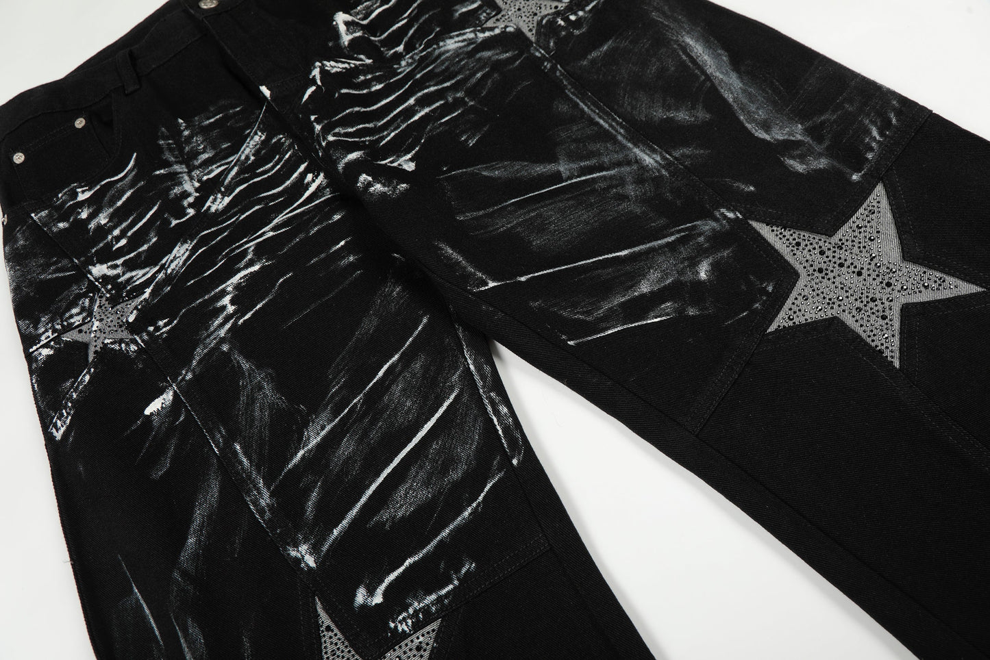 Street Star Painted Barrel Jeans