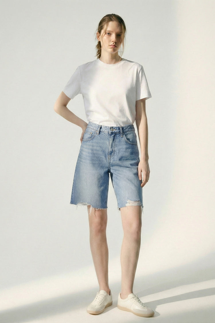 Coastal Breeze 90's Bermuda Shorts HJ807 - JUSTLUXURY