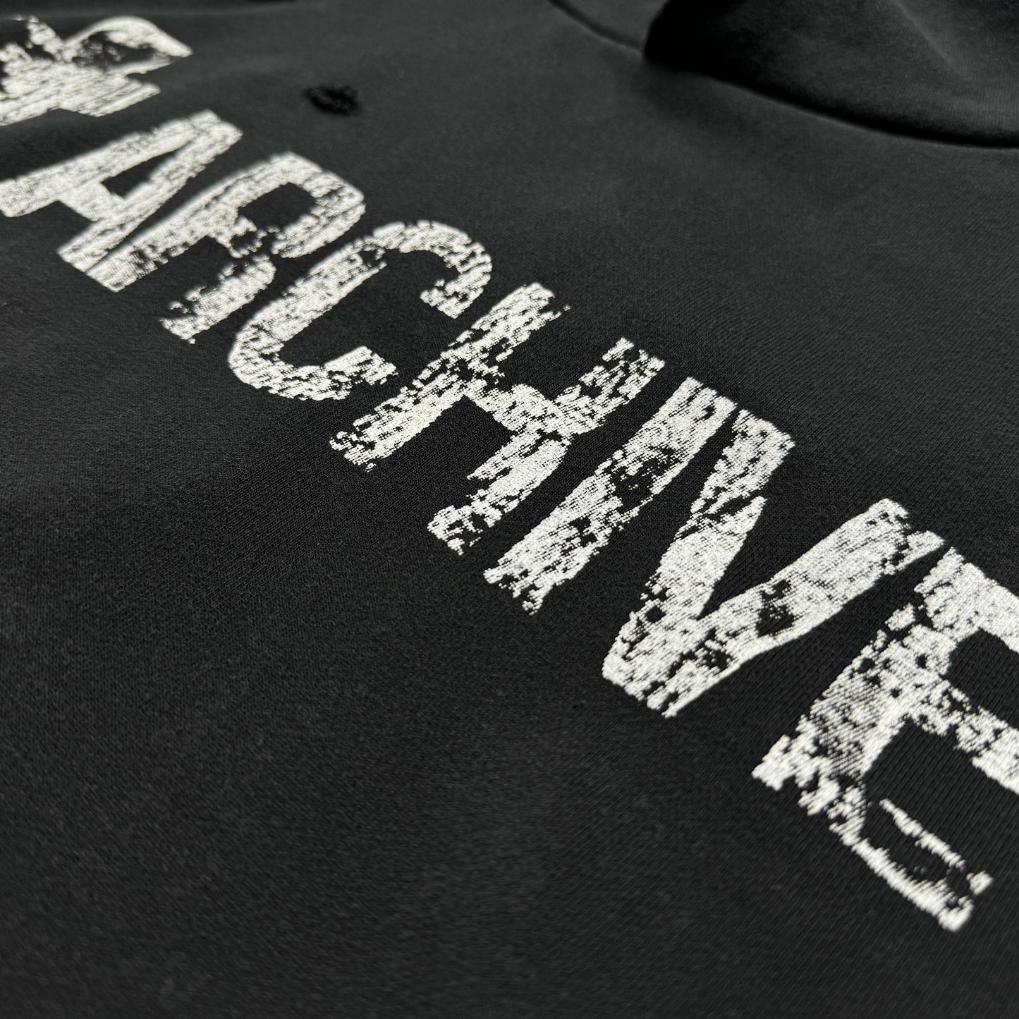Distressed Washed Black | Archive Hoodie
