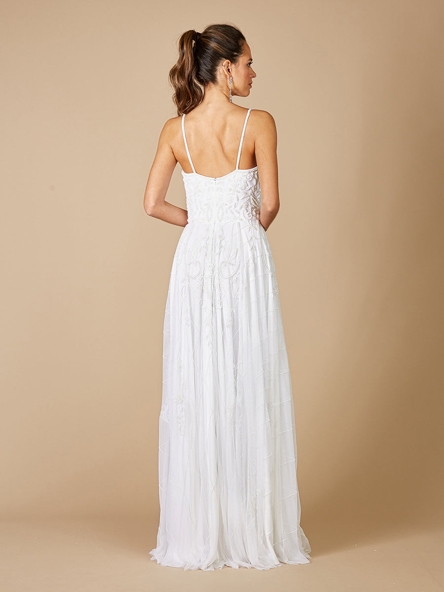 Lara Ginny Sweetheart Beaded Wedding Dress - JUSTLUXURY
