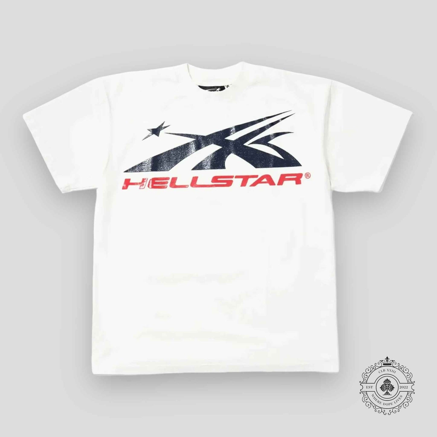 Hellstar Sport Logo Gel T-shirt in White/Red